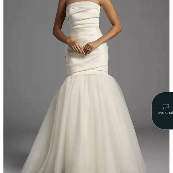 NWT..Vera Wang Asymmetrical Wedding Dress, Mikado, Fitnflare, - Picture 6 of 9